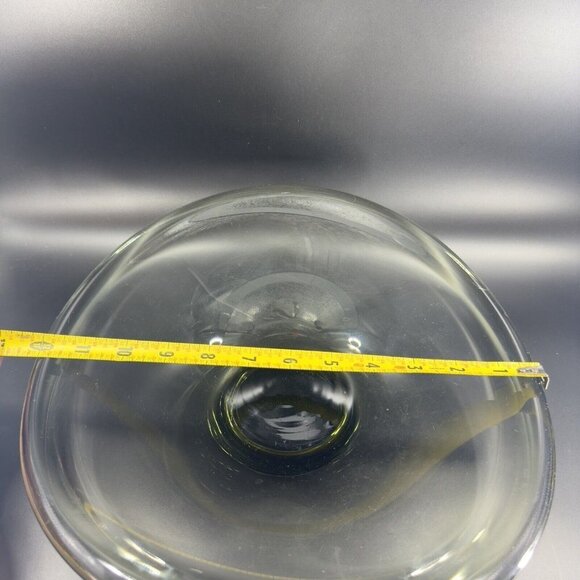 Vintage MCM Holmegaard Per Lutken Smoked Extra Large Art Glass Bowl Dish Signed - Picture 7 of 16